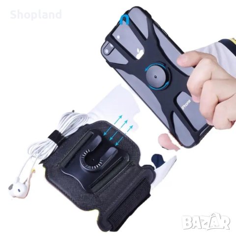 360 градусова въртяща се телефонна поставка за ръка, снимка 7 - Калъфи, кейсове - 43941449