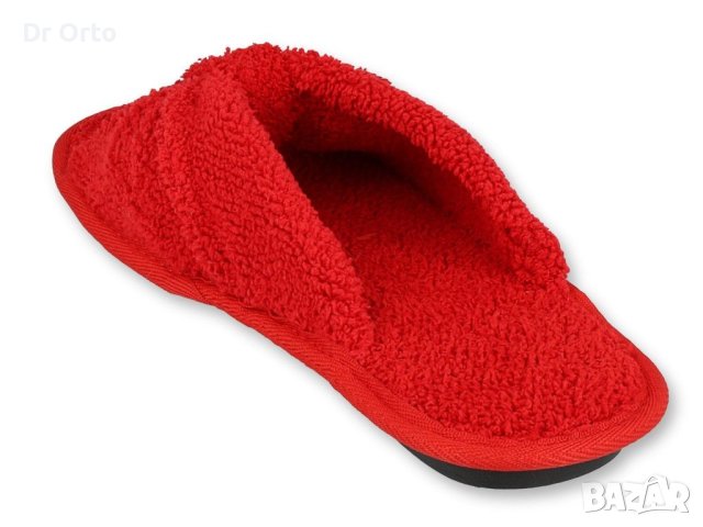 Италиански хавлиени чехли с отворени пръсти Inblu, Червени, снимка 3 - Пантофи - 43579511