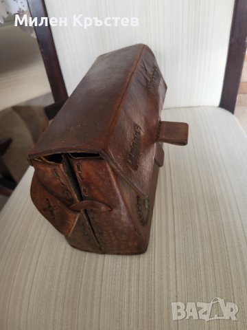 Винтидж дамска чанта Genuine Leather от 60те години , снимка 5 - Чанти - 42970247