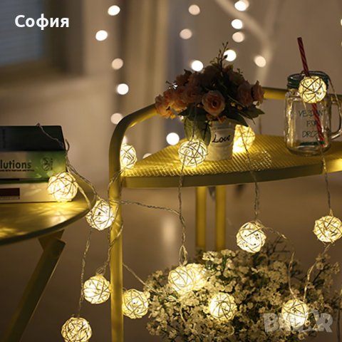 Коледни лампички декорация – крушки с батерии , снимка 3 - Декорация за дома - 43365445