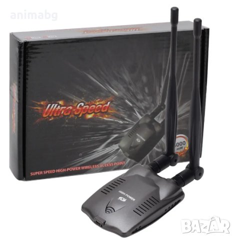 ANIMABG Мощен wifi адаптер 3w 150Mbps 2.4 GHz 802.11 a/b/g/n стандарти за лаптопи Laptop Notebook PC, снимка 4 - Приемници и антени - 44059094