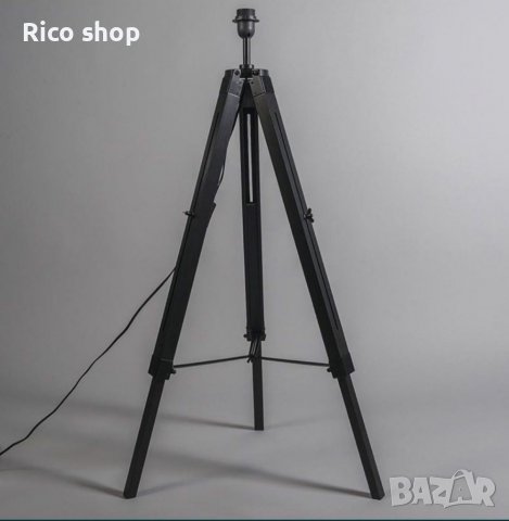 Подова лампа със статив от антично дърво в модерен стил., снимка 2 - Други - 39806960