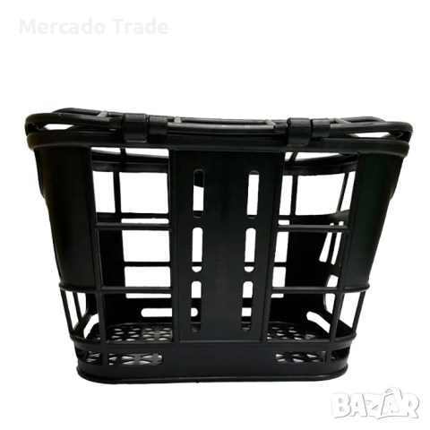 Кошница за велосипед с капак Mercado Trade, PVC, Черен, снимка 4 - Аксесоари за велосипеди - 51508651