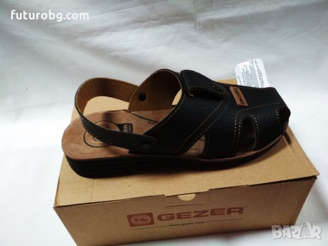 Черни чехли-сандал за мъже, снимка 5 - Мъжки чехли - 32655151