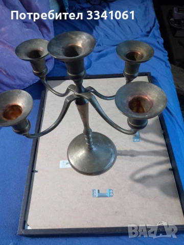 Стар свещник , снимка 2 - Антикварни и старинни предмети - 53128243