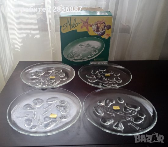 сет от 4 кристални френски чинии ,,Луминарк''