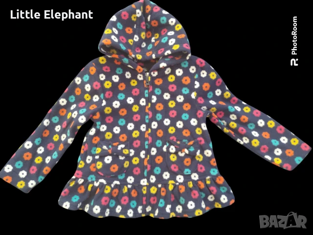 Суитчер"Puffy love" с цветчета за момиченце 18-24 мес,Англия/нов 