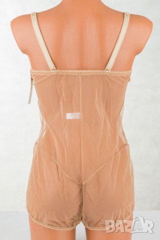 Тюлено боди в бежово с бродерии 80D марка Sawren , снимка 4 - Бельо - 28649202