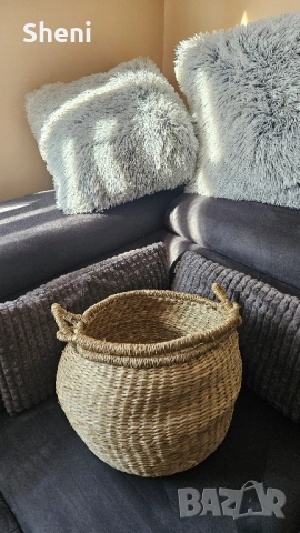 Плетена кошница с дръжка Ø35, снимка 2 - Декорация за дома - 52421775