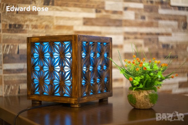 Ръчно изработена декоративна лампа от рециклирани материали, снимка 1