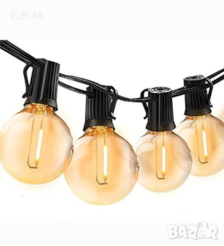 Приказни LED Светлини Bomcosy 15м. 50 крушки String Lights , снимка 1 - Декорация за дома - 43434098