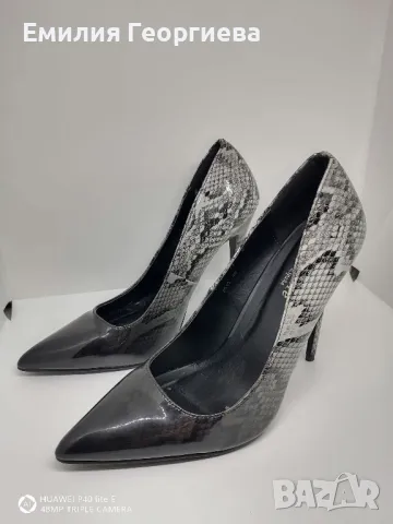 Дамски обувки на ток с змийски принт- 40- 41 номер  , снимка 4 - Дамски обувки на ток - 49199081