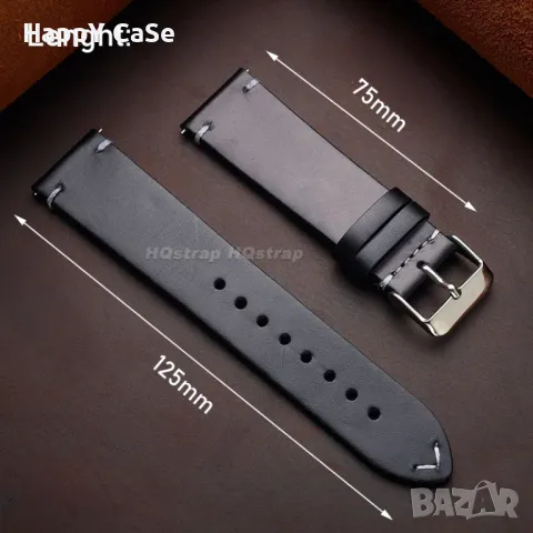 WAX Кожена каишка за Huawei Watch/Samsung/Xiaomi/Garmin/Apple/Amazfit, снимка 12 - Каишки за часовници - 50047869