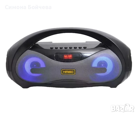 Двойна Bluetooth колонка KM-S2  – Портативно аудио с LED светлинни ефекти, снимка 2 - Тонколони - 52843098