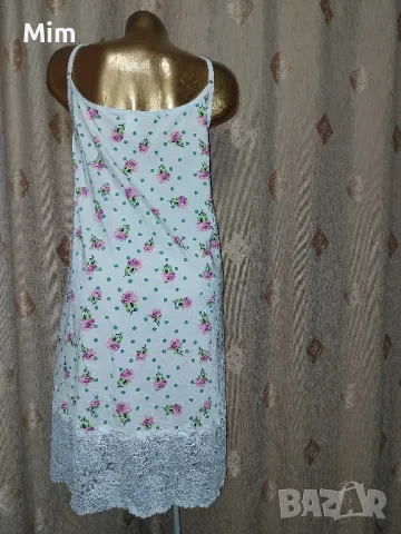 CELLBES 54/56 Бяла нощница на рози за едра дама , снимка 4 - Нощници - 48830483