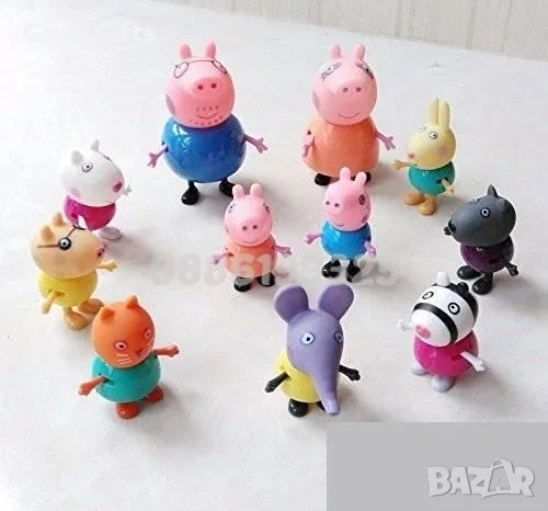 Голям комплект фигурки Пепа Пиг и семейството,  11броя фигурки Peppa Pig, снимка 4 - Фигурки - 49492122