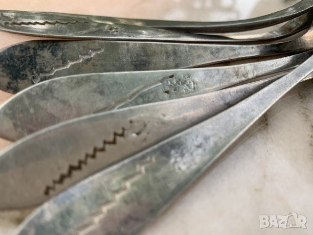 Сребърни лъжички за чай/кафе с тугри, снимка 2 - Прибори за хранене, готвене и сервиране - 33506602