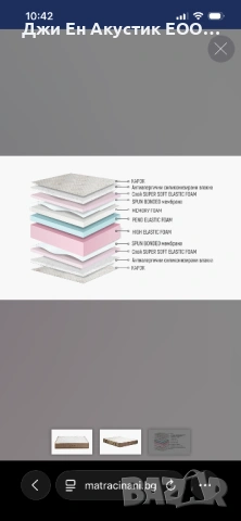 Матрак ,,Лаго мемори” с 20годишна гаранция!, снимка 2 - Матраци - 53519297