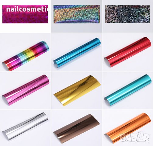 24 цвята комплект фолио за маникюр, снимка 4 - Продукти за маникюр - 28448585