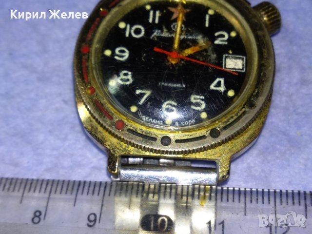 КОМАНДИРСКИ 17 КАМЪКА СДЕЛАНО в СССР Стар РУСКИ с ПОЗЛАТА КОЛЕКЦИОНЕРСКИ МЕХАНИЧЕН ЧАСОВНИК 41248, снимка 10 - Антикварни и старинни предмети - 43320050