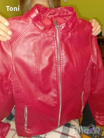 кожено яке чисто ново размер s еко кожа , снимка 2 - Якета - 53574926
