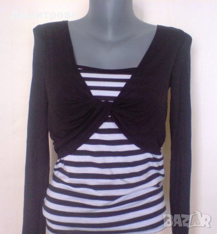 AMISU - ефектна блузка, снимка 1 - Тениски - 26851043