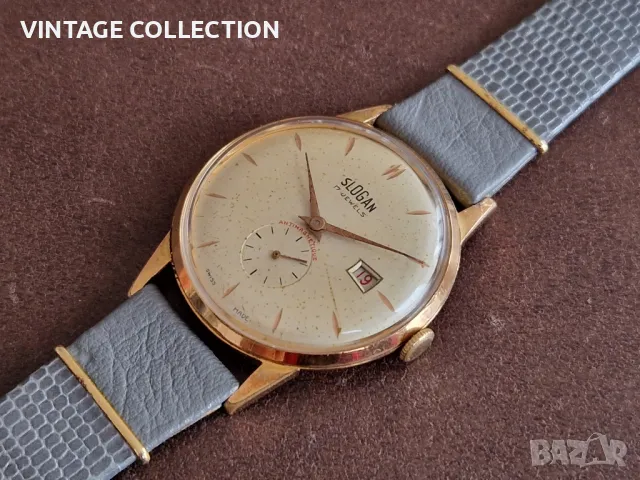 SLOGAN Швейцарски Механичен Часовник Рядък Колекционерски