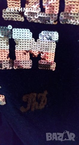 Тишърт Tommy Hilfiger denim, L, с пайети, снимка 5 - Тениски - 33293468
