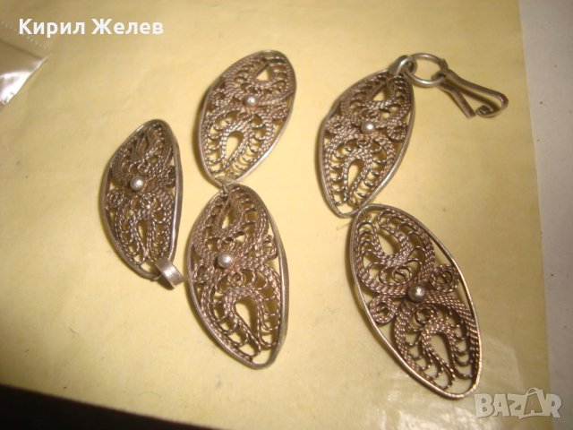 ФИЛИГРАННА СРЕБЪРНА ВЪЗРОЖДЕНСКА ГРИВНА 19 ВЕК СРЕБРО с ГРАНУЛАЦИЯ НАКИТ за НОСИЯ 22244, снимка 6 - Антикварни и старинни предмети - 33135672