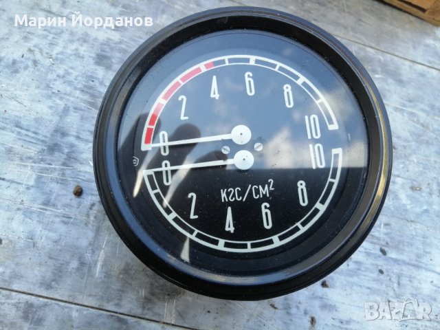 Руски манометър за въздух. Зил, Т-150, снимка 3 - Селскостопанска техника - 39685891