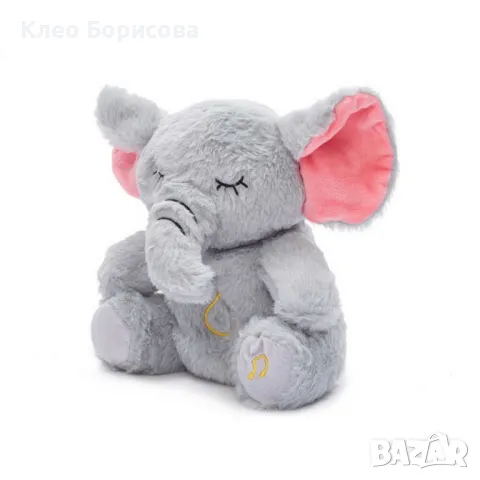 Дишащо слонче – Светеща, дишаща и музикална плюшена играчка за успокояване и релакс, снимка 2 - Плюшени играчки - 48917060