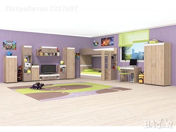 Двуетажно легло Крис - Модул 3, снимка 2 - Мебели за детската стая - 52201385