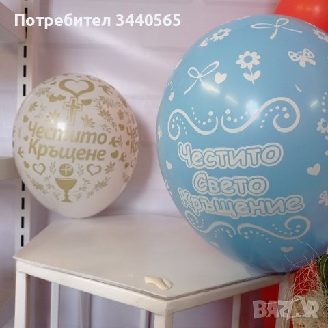 Балон "Честито свето кръщение"