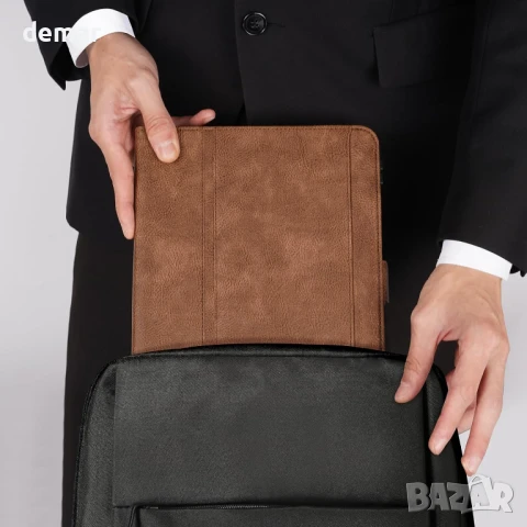 Ръчно изработен калъф AsileCuir за iPad Pro 13 инча M4 2024 A2925 A2926 A3007 с джоб, снимка 5 - Калъфи, кейсове - 51104794