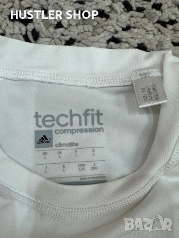 Мъжка тениска ADIDAS TECHFIT CLIMALITE. Размер L, снимка 7 - Тениски - 53219123