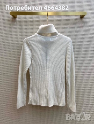 Поло YSL в черно и бяло, снимка 2 - Блузи с дълъг ръкав и пуловери - 52587666