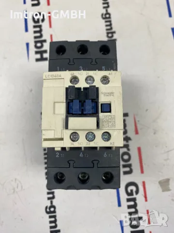 AC контактор 3P Schneider Electric  LC1D40A 12-24V 60A, 690V, 6kV , снимка 2 - Друга електроника - 47374422