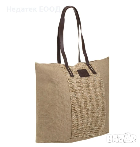 Плажна чанта, Бежов, 44x20x40см.