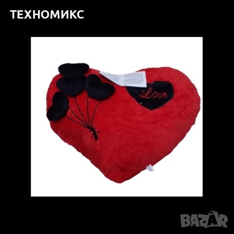Подаръчна плюшена музикална възглавничка Сърце - Love, 33см, снимка 2 - Плюшени играчки - 43856278