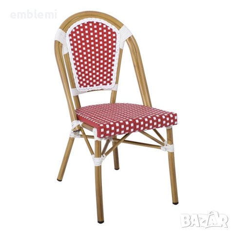 Стол трапезен PARIS Chair Alu Walnut/Wicker , снимка 11 - Столове - 44057663