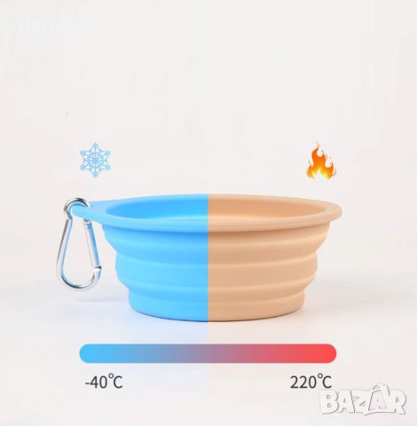 4352 Силиконова сгъваема купичка за храна или вода за домашни любимци, снимка 5 - За кучета - 43800364