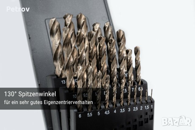 BAER - Germany - HSSE/Cobalt - EXTREME DRILL - DIN 338 Typ: VA/INOX - 25 Кобалтови Свредла в Касета , снимка 4 - Бормашини - 40804289