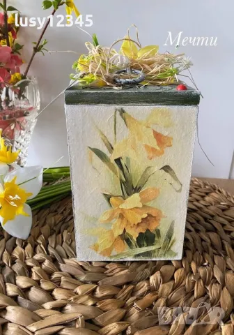 Кутия-Нарциси!, снимка 3 - Декорация за дома - 49805500