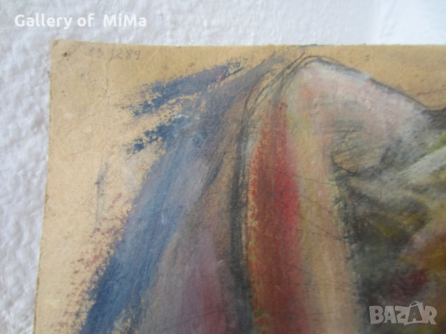 55х39 см., Майсторски маслен пастел, Гола Жена Еротика, голяма картина, снимка 9 - Картини - 28888435