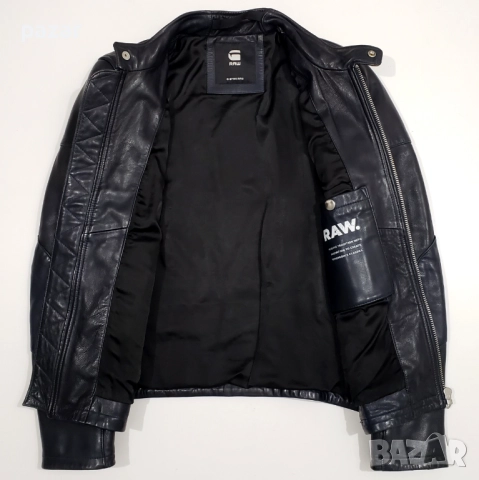 G-STAR Motac-O Biker Оригинално Кожено Мъжко Яке М, снимка 9 - Якета - 51945177