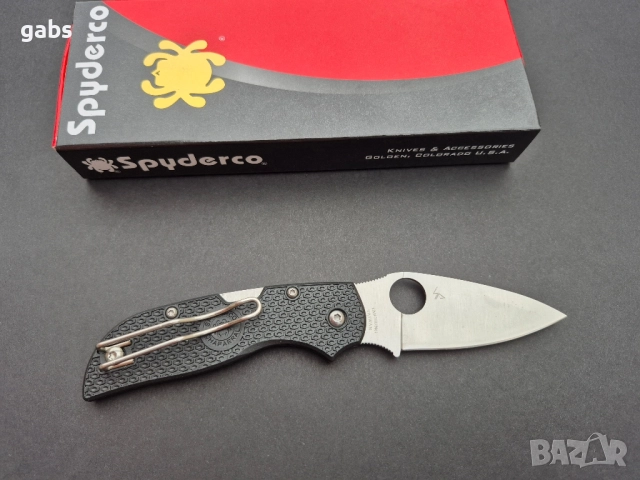 Сгъваем нож Spyderco Chaparral Lightweight Lockback C152PGY, снимка 3 - Ножове - 51886500