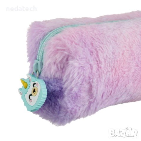 Несесер от изкуствена кожа, Лилав, 21x7x6.5 см., снимка 3 - Ученически пособия, канцеларски материали - 51587694