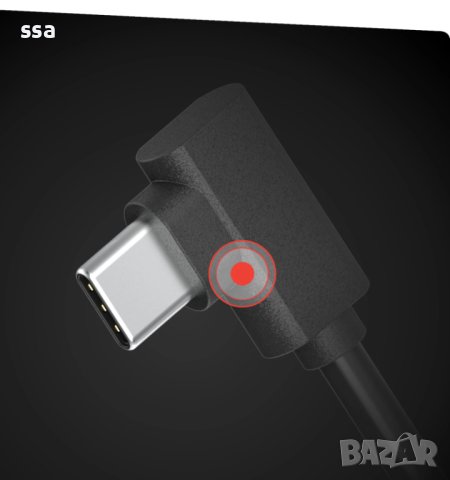 Кабел HAMA USB-C - USB A, 90°, 0.75 м, USB 2.0, 480Mbits, Черен HAMA-200646, снимка 4 - USB кабели - 43355282