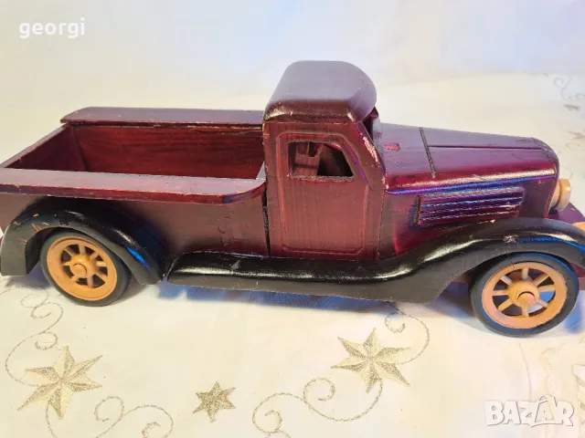 ретро дървена играчка комион 14/1, снимка 5 - Антикварни и старинни предмети - 49410494