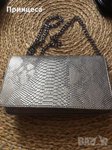 Сива змийски десен чанта, снимка 2 - Чанти - 32246224